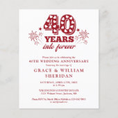 お財布に優しい フォーエバーフォーティ 40周年 フォト招待状 (正面)