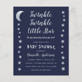 お財布に優しいTwinkle Little Starベビーシャワー招待状