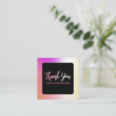 お買い上げいただきありがとうございます。油スリック&ブラック スクエア名刺 (スタンド正面)