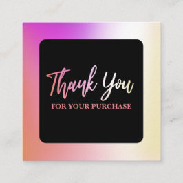 お買い上げいただきありがとうございます。油スリック&ブラック スクエア名刺