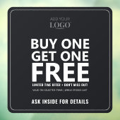 お買い上げ1点につき1点無料|ビジネス ロゴ 販促 ウィンドウサイン (シート3)