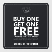お買い上げ1点につき1点無料|ビジネス ロゴ 販促 ウィンドウサイン (シート)
