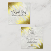 お買い求めの薄暗い金ゴールド スクエア名刺 (正面/裏面)