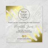 お買い求めの薄暗い金ゴールド スクエア名刺 (裏面)