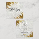 お買い求めの金ゴールドと大理石 スクエア名刺 (正面/裏面)