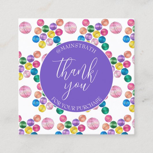 お買い物ありがとうございます スクエア名刺 (正面)