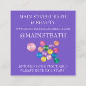 お買い物ありがとうございます スクエア名刺 (裏面)