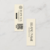 お買い物いただきありがとうございますつるラベル スキニー名刺 (正面/裏面)