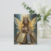 お買い物に夢中な妖精 ポストカード (スタンド正面)