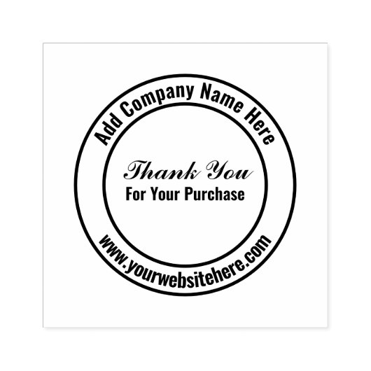 お買い物の会社名テンプレート ラバースタンプ (インプリント)