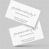 お買い物は私の日を作った感謝パッケージ挿入 名刺