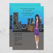 お買い物ガール招待状 招待状 (正面/裏面)