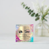 お買い物メイクグリッター スクエア名刺 (スタンド正面)