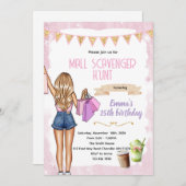 お買い物＆ドリンク マールでの宝探しイベント招待状 招待状 (正面/裏面)