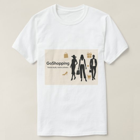 お買い物 Tシャツ (デザイン正面)