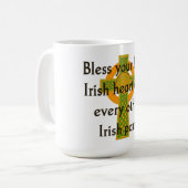 お賛美りアイルランドハート – アイルランド引用文 コーヒーマグカップ (正面左)
