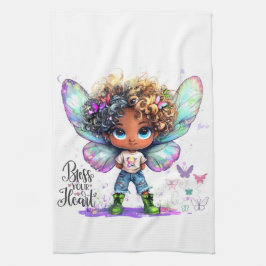 お賛美客様のハートリールフェアリーのキッチンタオル キッチンタオル