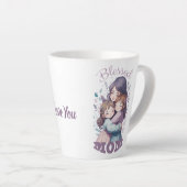 お賛美母さんかわいいプレゼントお母さん カフェラテマグ (右アングル)