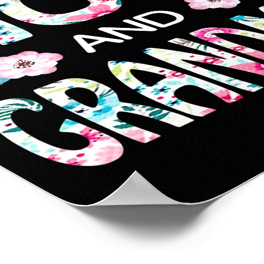 お賛美母さん、おばあちゃんフローラギフトと呼ばれる ポスター (角)