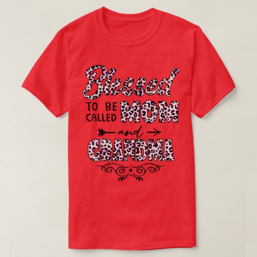 お賛美母さん、おばあちゃん花お母さん Tシャツ (デザイン正面)
