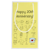 お贈り物結婚に対する20周年バッグおめでとう スモールペーパーバッグ (正面)