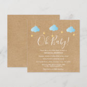 お赤ちゃんがキラキラ！おしゃれなベビーシャワー/スプリンクラー招待状 招待状 (正面/裏面)