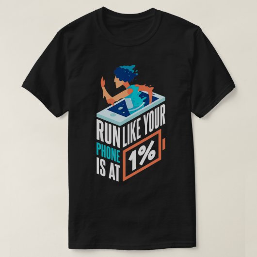 お走使いの電話が1ランナー・クロスカントリーにあるように Tシャツ (デザイン正面)