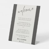 お越しいただいてうれしく思カスタムう 台座サイン (正面)