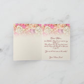 お越しいただき有難う – 母の日 カード (内部)