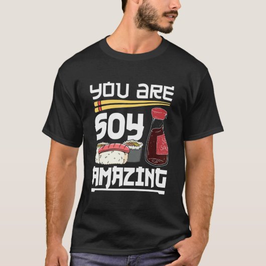 お転がしは醤油の凄い食べ日本の物 Tシャツ (正面)