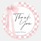 お辞儀ありがとう ラウンドシール (正面)