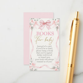 お辞儀つきベビーカード用ベビーシャワー少女ブック エンクロージャーカード