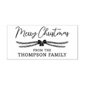 お辞儀とガーランドメリークリスマスギフト家族 ラバースタンプ (インプリント)