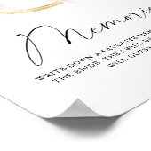 お辞儀とリングや輪の思い出と花嫁 ポスター (角)