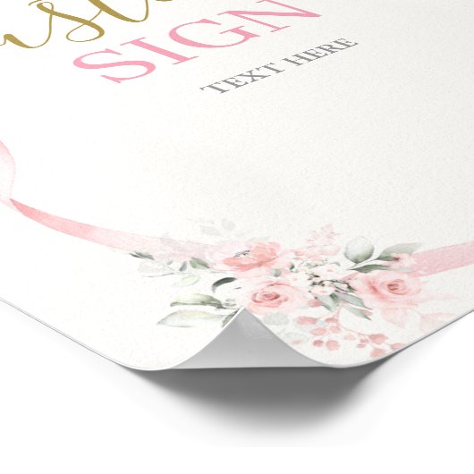 お辞儀のポスター付き誕生日の女の子 ポスター (角)