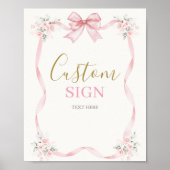 お辞儀のポスター付き誕生日の女の子 ポスター (正面)