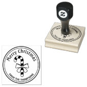 お辞儀の楽しいクリスマスのお菓子 ラバースタンプ (押印)