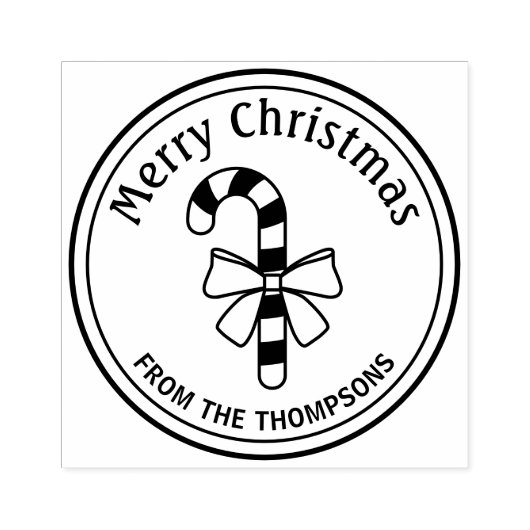 お辞儀の楽しいクリスマスのお菓子 ラバースタンプ (インプリント)