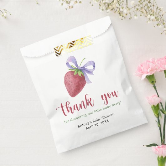 お辞儀の甘いイチゴ感謝してい- you フェイバーバッグ (封をした状態)