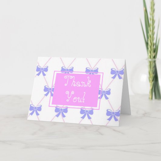 お辞儀の誕生日感謝カード サンキューカード (正面)