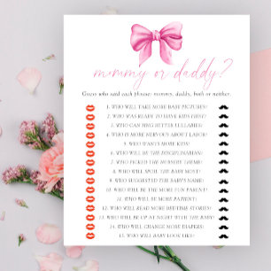 お辞儀の赤ちゃんシャワーママまたはパパの赤ちゃんシャワーゲーム