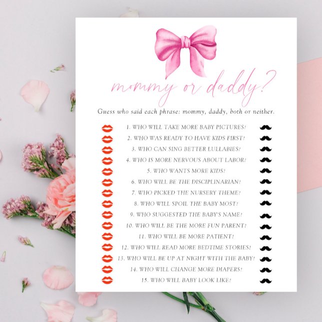 お辞儀の赤ちゃんシャワーママまたはパパの赤ちゃんシャワーゲーム (クリエイターアップロード済み)