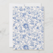 お辞儀の赤ちゃんシャワー付きチノワセリーフラワーガーデン 招待状 (裏面)