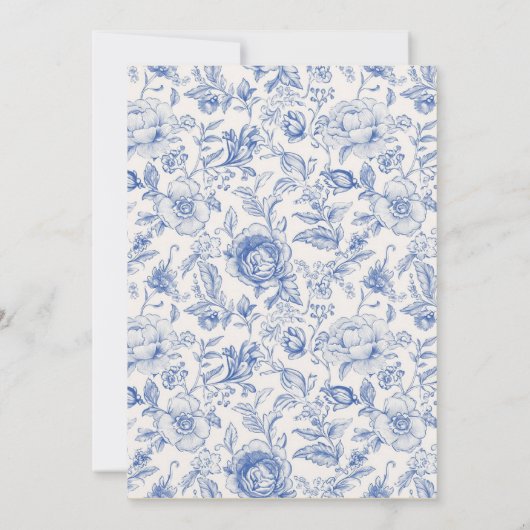 お辞儀の赤ちゃんシャワー付きチノワセリーフラワーガーデン 招待状 (裏面)