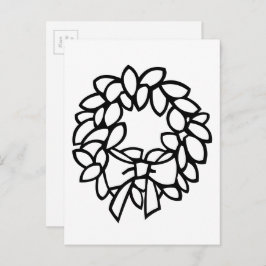 お辞儀はがき付きカラーリース ポストカード