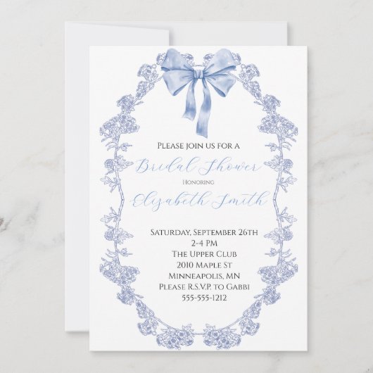 お辞儀エレガントによる陳腐な招待 招待状 (正面)