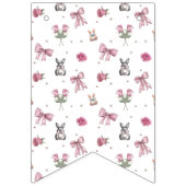 お辞儀、ウサギ、 花 バンティングフラッグ (第3の旗)