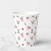 お辞儀、ウサギ、花 紙コップ (右)