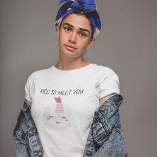 お迎えのお米かわいい寿司Tシャツ Tシャツ