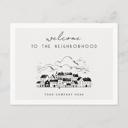 お近隣へのパーソナライズされたウェルカムリアリティ ポストカード (正面)